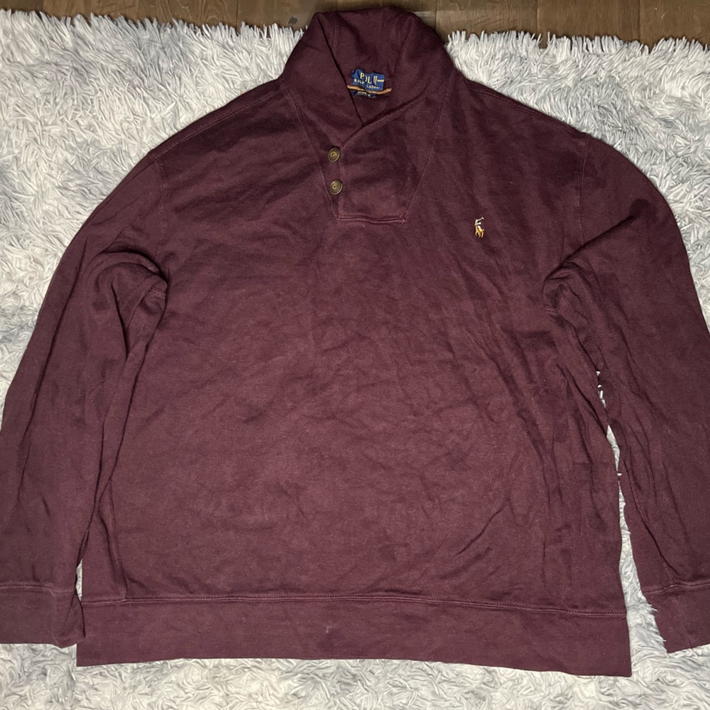 Ralph Lauren Deep Maroon Polo  sweater size XXL